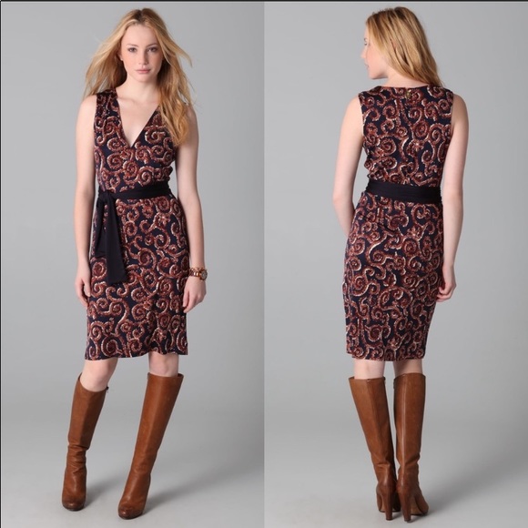 Tory Burch 100% Silk Sleeveless Dress Medium - Picture 11 of 12